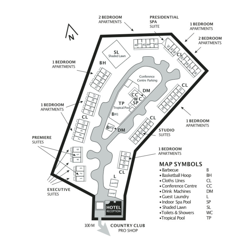 resort accommodation layout