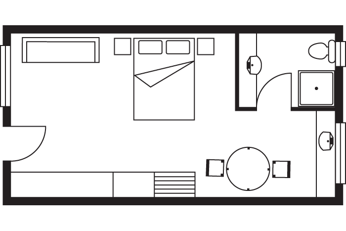 resort studio suite room layout